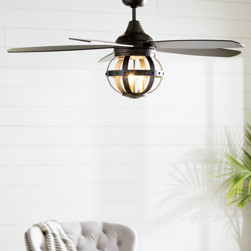 Laurel Foundry Modern Farmhouse 52" Wilburton 5 Blade Ceiling Fan with